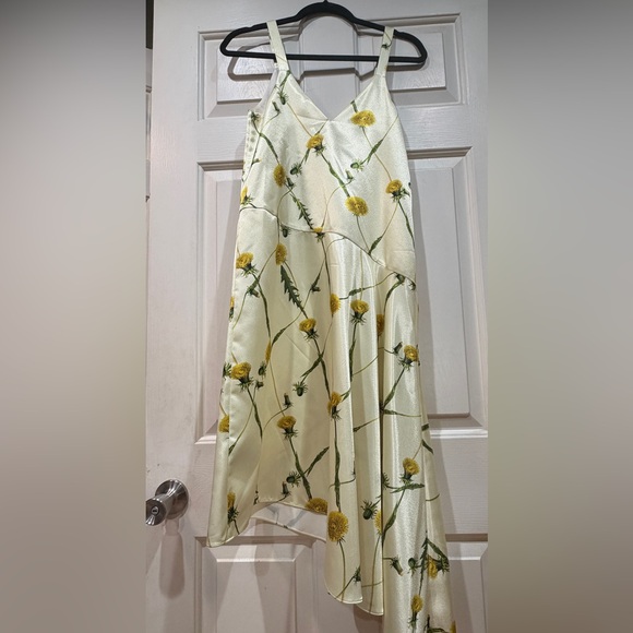 Burberry Dresses & Skirts - Burberry Cream Floral Asymmetrical Slip Dress with Yellow Blooms